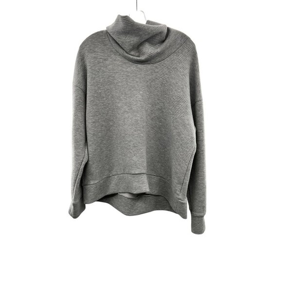 Balance Collection Cowl Neck Ribbed Sweater Gray Size Medium - Picture 1 of 8